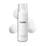 Láhev s dávkovačem čisticího přípravku Medik8 Calmwise Soothing Cleanser na bílém pozadí, za níž je vidět pruh bílé pěny, který zdůrazňuje konzistenci produktu.