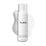 Pumpičková lahvička Medik8 Micellar Mousse zobrazená na bílém pozadí s rozmazanou stopou bílé pěny za ní, která zvýrazňuje texturu produktu.