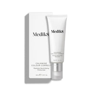Bílá tuba Calmwise Colour Correct (50 ml) stojí vedle své odpovídající bílé krabičky.